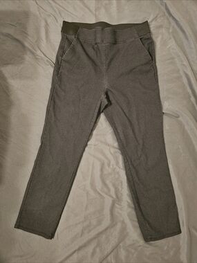 Women’s Textured Olive Green Pull-On Pants